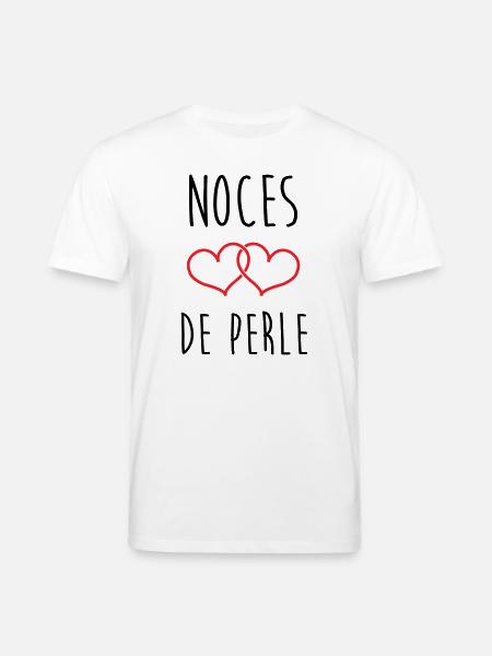 Pearl Wedding 30 Years - Stanley/Stella CREATOR Unisex Organic T-Shirt - white