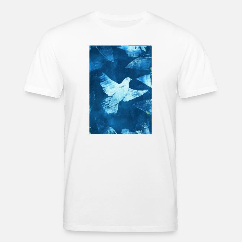 Blue Dove Peace Visual - T-shirt bio CREATOR Stanley/Stella Unisexe - blanc