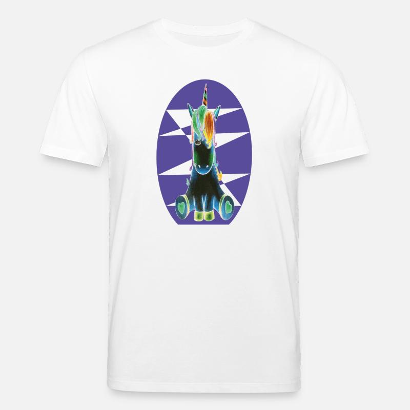 Regenbogen-Einhorn  - Stanley/Stella Unisex Bio-T-Shirt CREATOR  - Weiß
