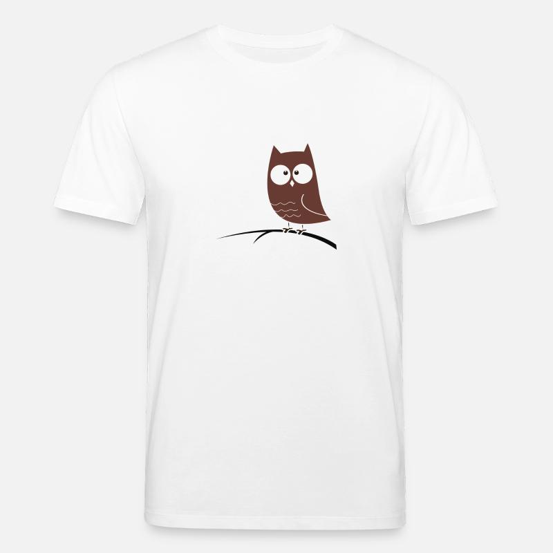 Schielende Eule Geschenk Idee - Stanley/Stella Unisex Bio-T-Shirt CREATOR  - Weiß