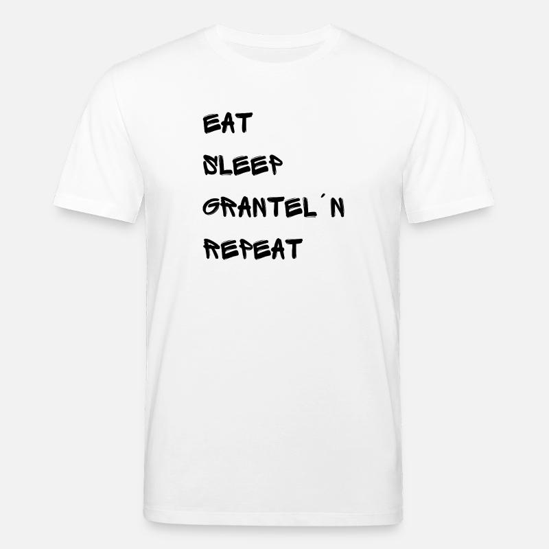 Eat Sleep black - Stanley/Stella Unisex Bio-T-Shirt CREATOR - Weiß
