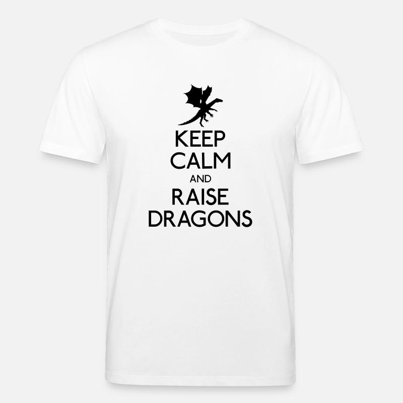 Keep calm dragons - Stanley/Stella Unisex Bio-T-Shirt CREATOR  - Weiß