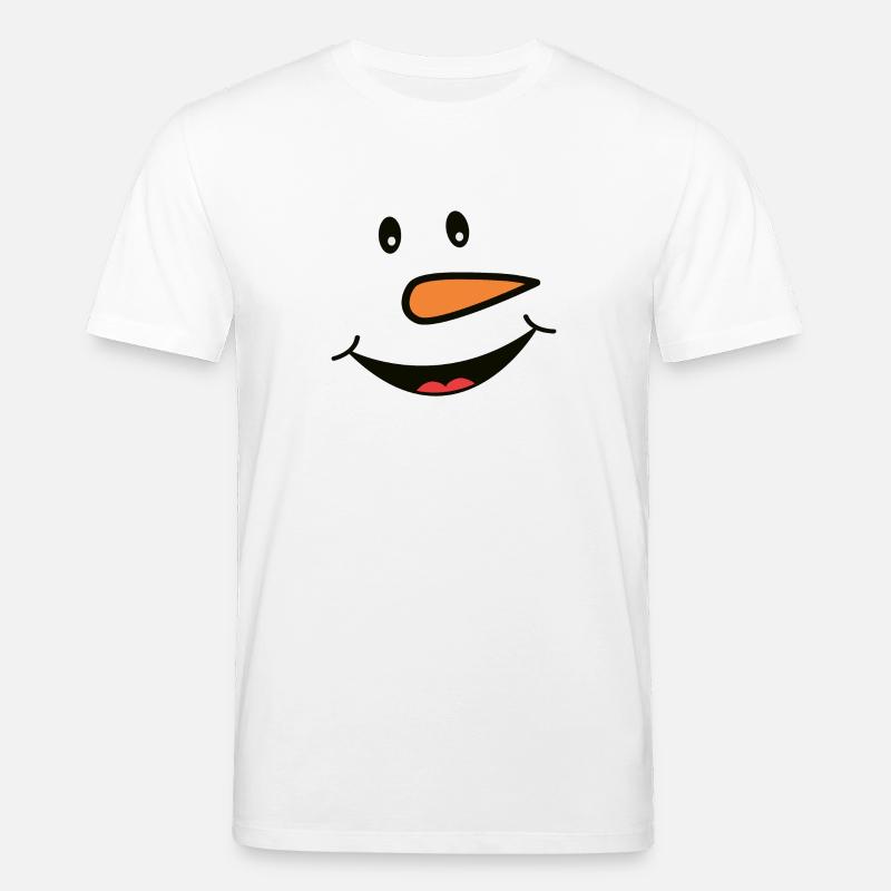 Drolliges Schneemann Gesicht - Stanley/Stella Unisex Bio-T-Shirt CREATOR  - Weiß