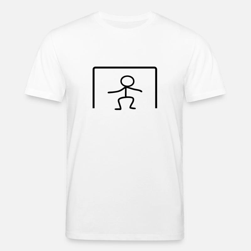 Strichmännchen Tor - Stanley/Stella Unisex Bio-T-Shirt CREATOR  - Weiß
