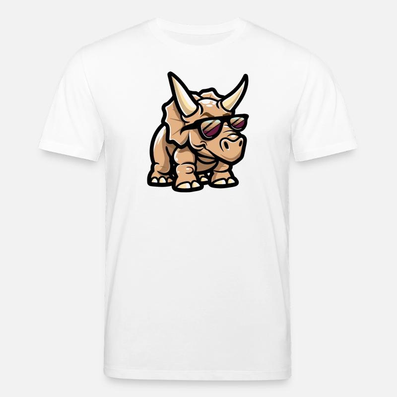 Dinosaurier triceratops Comic Cool - Stanley/Stella Unisex Bio-T-Shirt CREATOR  - Weiß