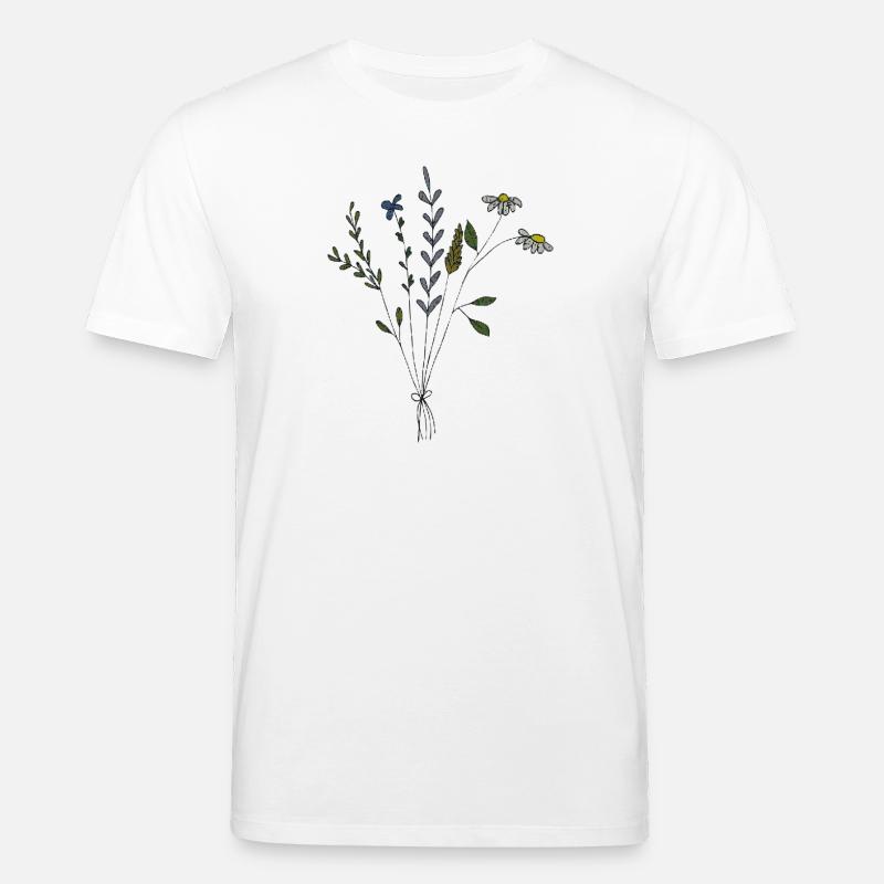 blumenwiese strauss gewebe - Stanley/Stella Unisex Bio-T-Shirt CREATOR  - Weiß