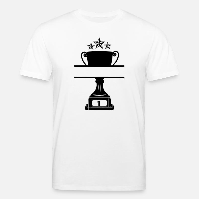 Cup with cutout for name - Stanley/Stella CREATOR Unisex Organic T-Shirt - white
