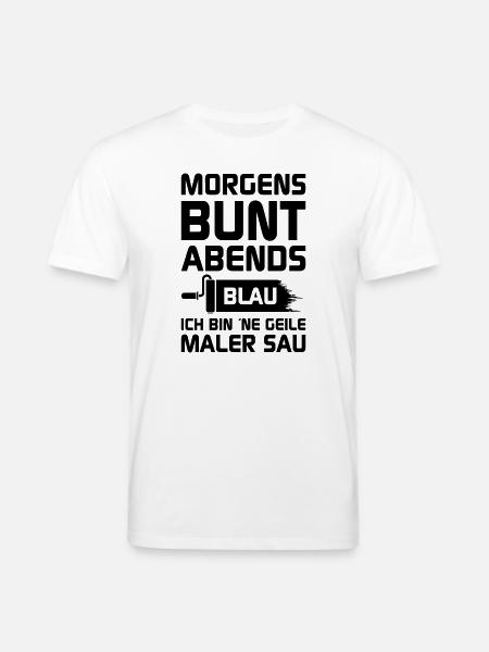 Geile Maler Sau - Stanley/Stella Unisex Bio-T-Shirt CREATOR - Weiß