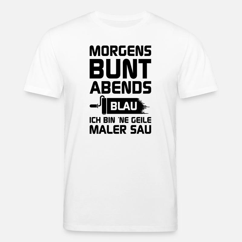 Geile Maler Sau - Stanley/Stella Unisex Bio-T-Shirt CREATOR  - Weiß