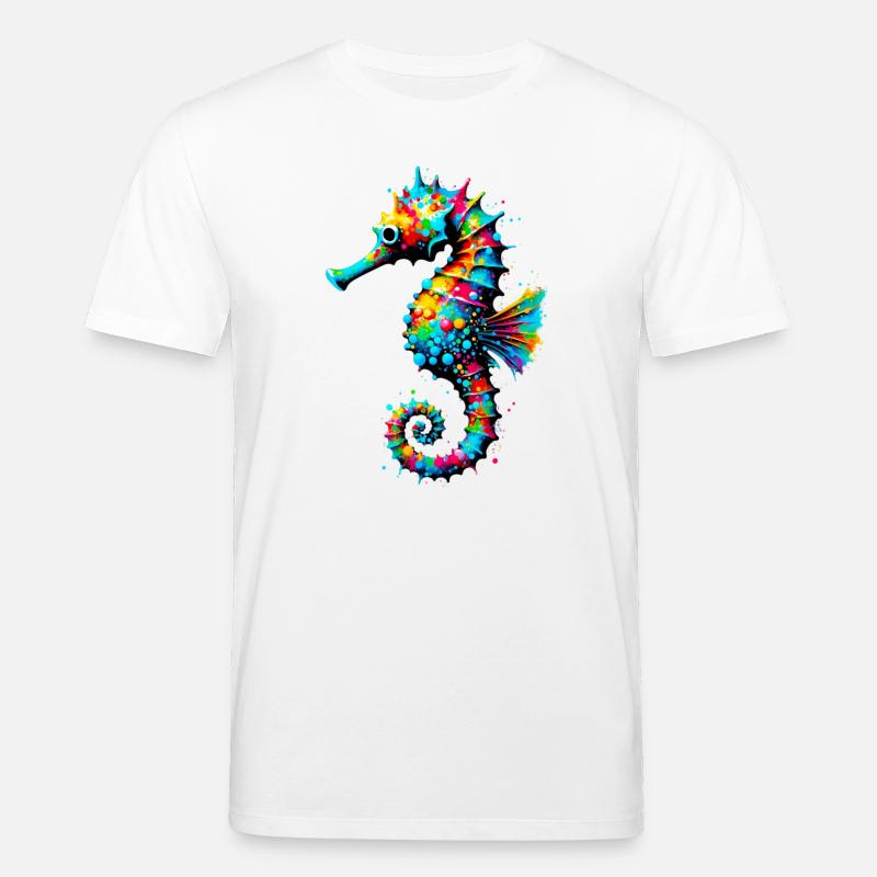 Seepferdchen - Stanley/Stella Unisex Bio-T-Shirt CREATOR  - Weiß