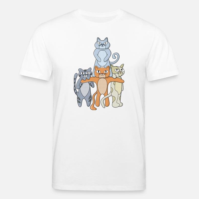 Die großartigen Katzen - Stanley/Stella Unisex Bio-T-Shirt CREATOR  - Weiß