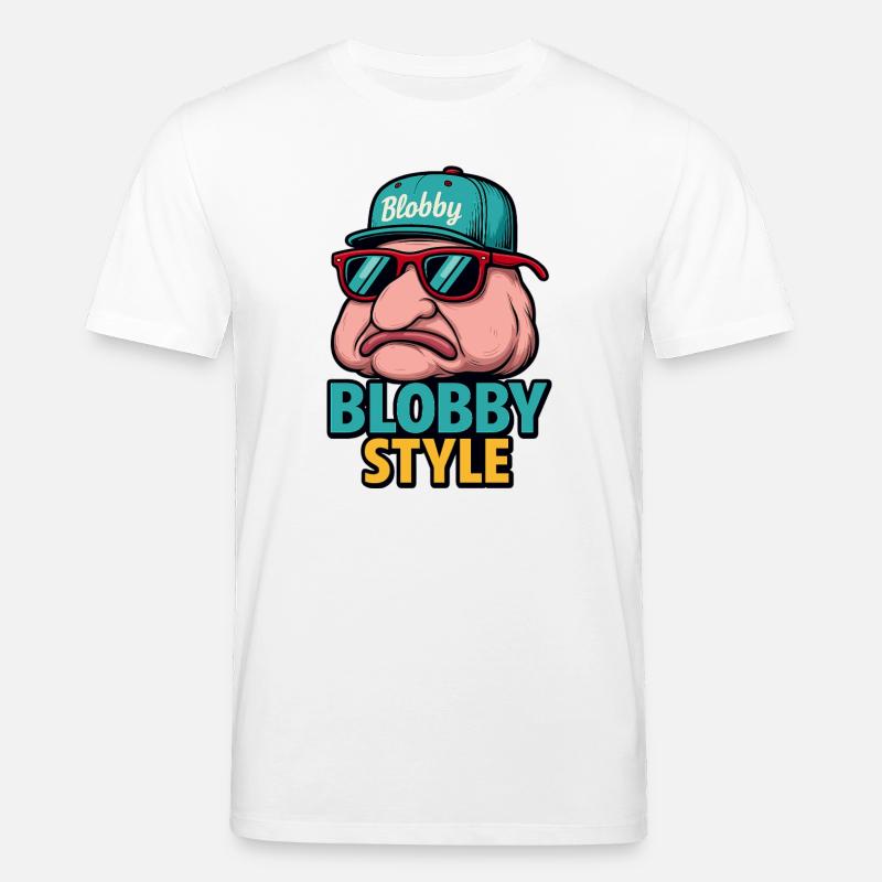 Blobby Style Cartoon Tee - Stanley/Stella Unisex Bio-T-Shirt CREATOR  - Weiß