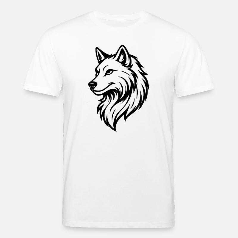 Wolf Silhouette - Stanley/Stella Unisex Bio-T-Shirt CREATOR  - Weiß
