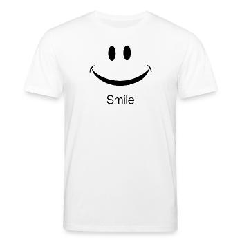 Minimalist pair of eyes - Stanley/Stella CREATOR Unisex Organic T-Shirt - white - Front - Alina (178cm) & Michal (187cm)
