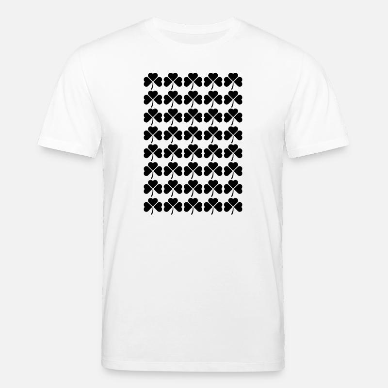 Irish Clover pattern design - Stanley/Stella CREATOR Unisex Organic T-Shirt - white