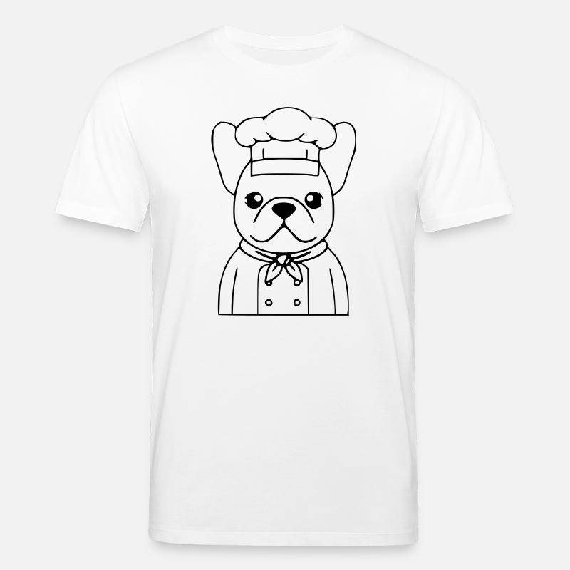 Frenchie Koch Bäcker Outline - Stanley/Stella Unisex Bio-T-Shirt CREATOR  - Weiß