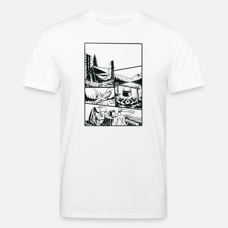 Wild Genug Camping Abenteuer - Stanley/Stella Unisex Bio-T-Shirt CREATOR - Weiß
