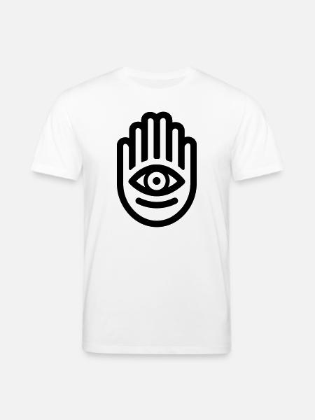 hand of Fatma Hamsa - Stanley/Stella CREATOR Unisex Organic T-Shirt - white
