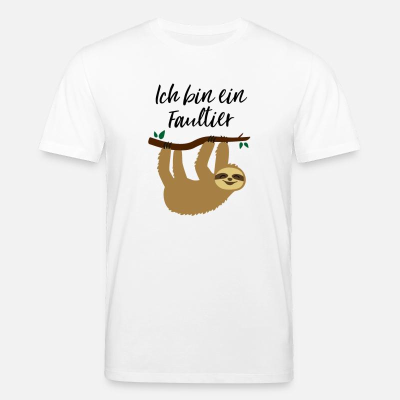 Ich bin ein Faultier - Stanley/Stella Unisex Bio-T-Shirt CREATOR  - Weiß