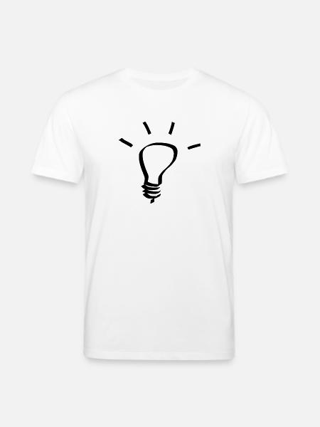 Light bulb idea gift - Stanley/Stella CREATOR Unisex Organic T-Shirt - white