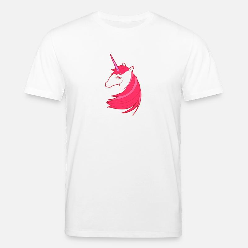 Das rote letzte Einhorn - Stanley/Stella Unisex Bio-T-Shirt CREATOR  - Weiß
