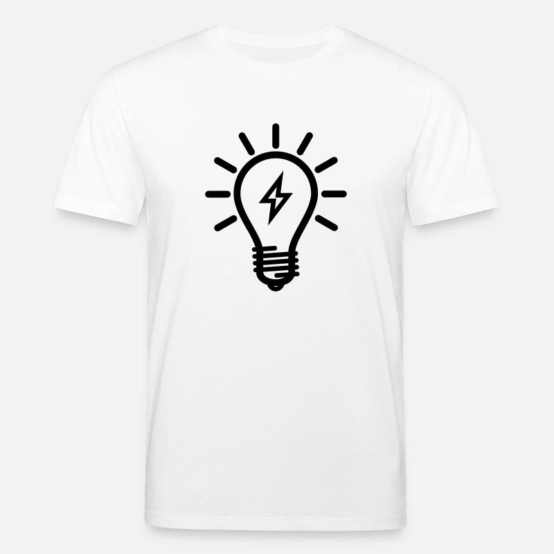 Glübirne mit Blitz - Stanley/Stella Unisex Bio-T-Shirt CREATOR  - Weiß