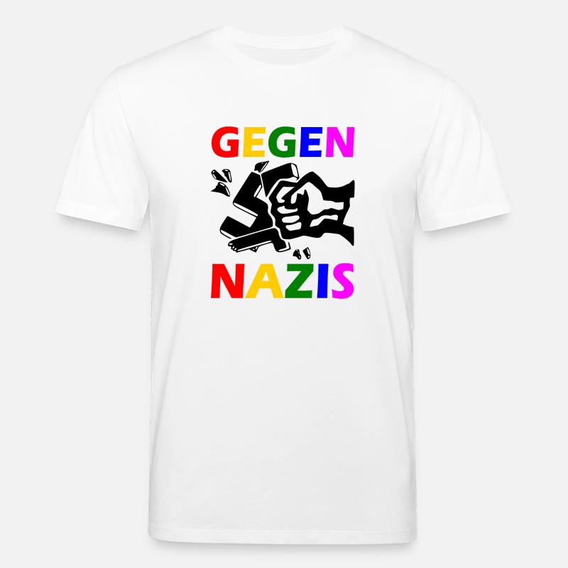 Gegen nazis faust - Stanley/Stella Unisex Bio-T-Shirt CREATOR  - Weiß