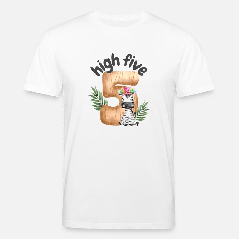 High Five Zebra Safari - Stanley/Stella Unisex Bio-T-Shirt CREATOR  - Weiß