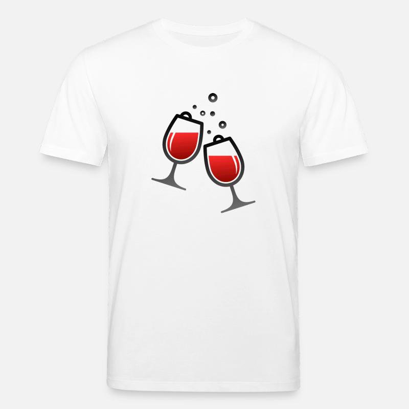 Zwei Weingläser - Stanley/Stella Unisex Bio-T-Shirt CREATOR  - Weiß