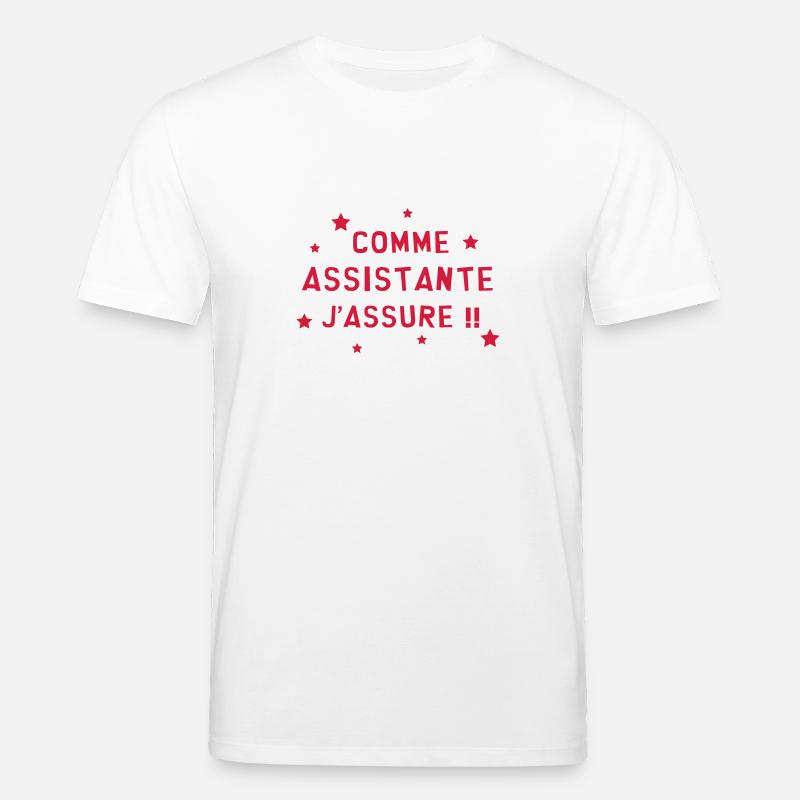 Assistant / Assistante / Adjoint / Secrétaire - T-shirt bio CREATOR Stanley/Stella Unisexe - blanc