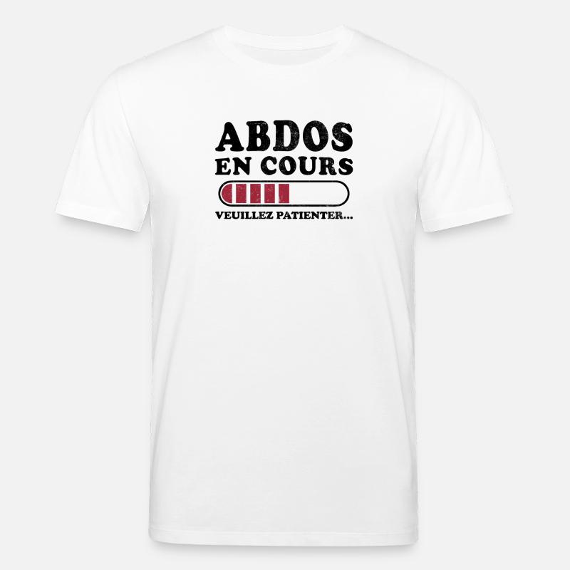 Abs in progress please wait - Stanley/Stella CREATOR Unisex Organic T-Shirt - white