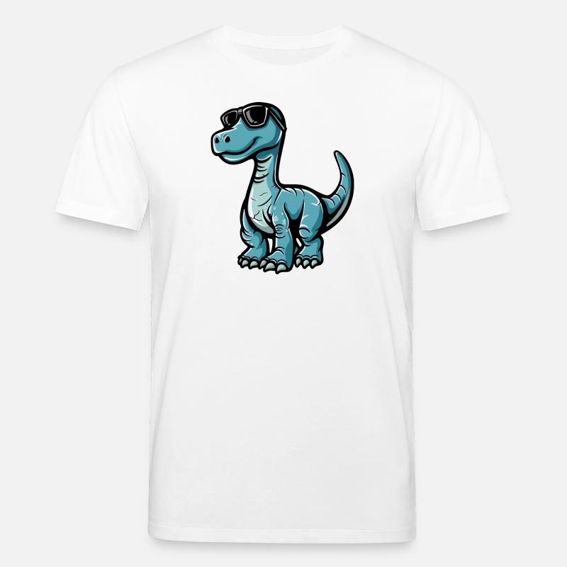Dinosaurier brontosaurus Comic Cool - Stanley/Stella Unisex Bio-T-Shirt CREATOR  - Weiß