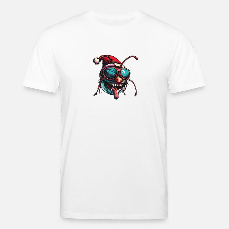 Fourmi Noël Drôle - T-shirt bio CREATOR Stanley/Stella Unisexe - blanc