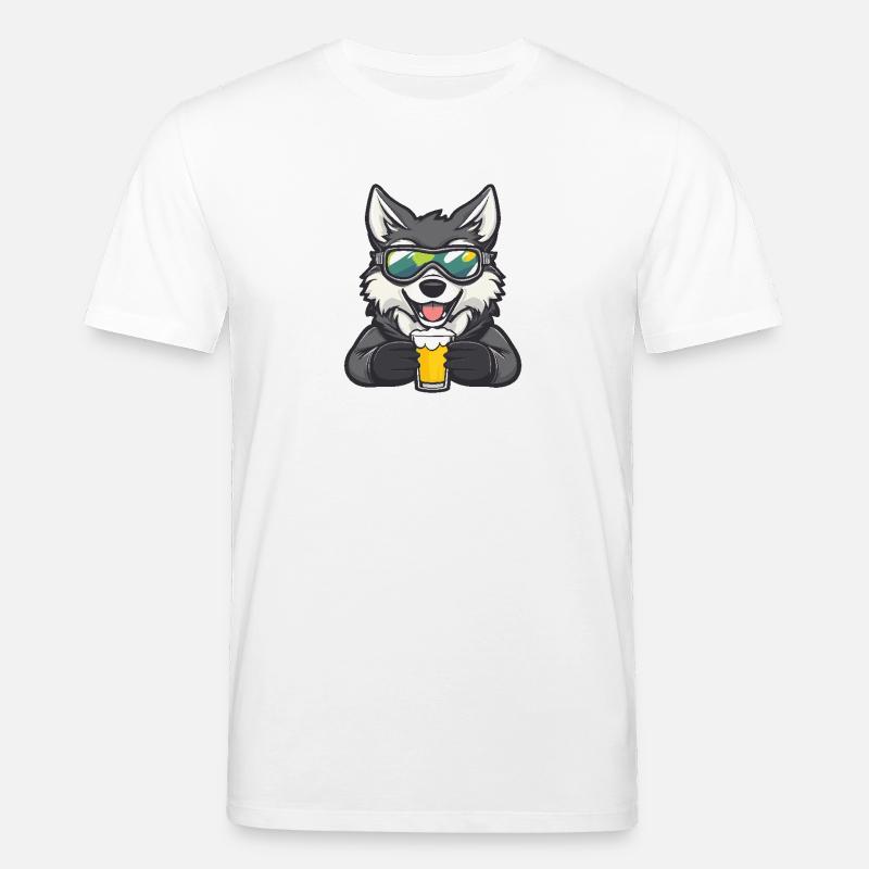 Wolf Apres Ski Bier - Stanley/Stella Unisex Bio-T-Shirt CREATOR  - Weiß