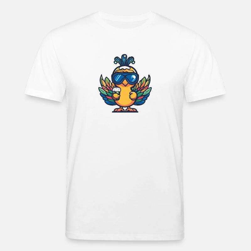 Bière d’après-ski Peacock Bird - T-shirt bio CREATOR Stanley/Stella Unisexe - blanc