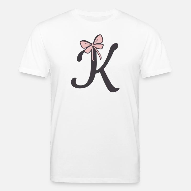 Anfangsbuchstabe K Schleifchen - Stanley/Stella Unisex Bio-T-Shirt CREATOR  - Weiß