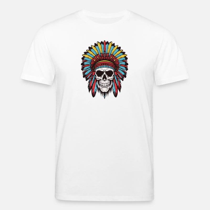 Apache Indianer Häuptling Totenkopf - Stanley/Stella Unisex Bio-T-Shirt CREATOR  - Weiß