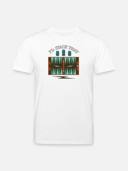 Backgammon Spiel - Stanley/Stella Unisex Bio-T-Shirt CREATOR  - Weiß
