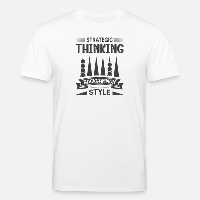 Backgammon Spiel - Stanley/Stella Unisex Bio-T-Shirt CREATOR  - Weiß
