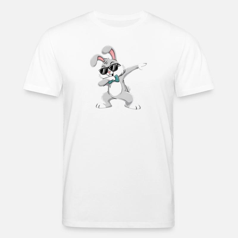 Doublage Lapin Joyeuses Pâques - T-shirt bio CREATOR Stanley/Stella Unisexe - blanc