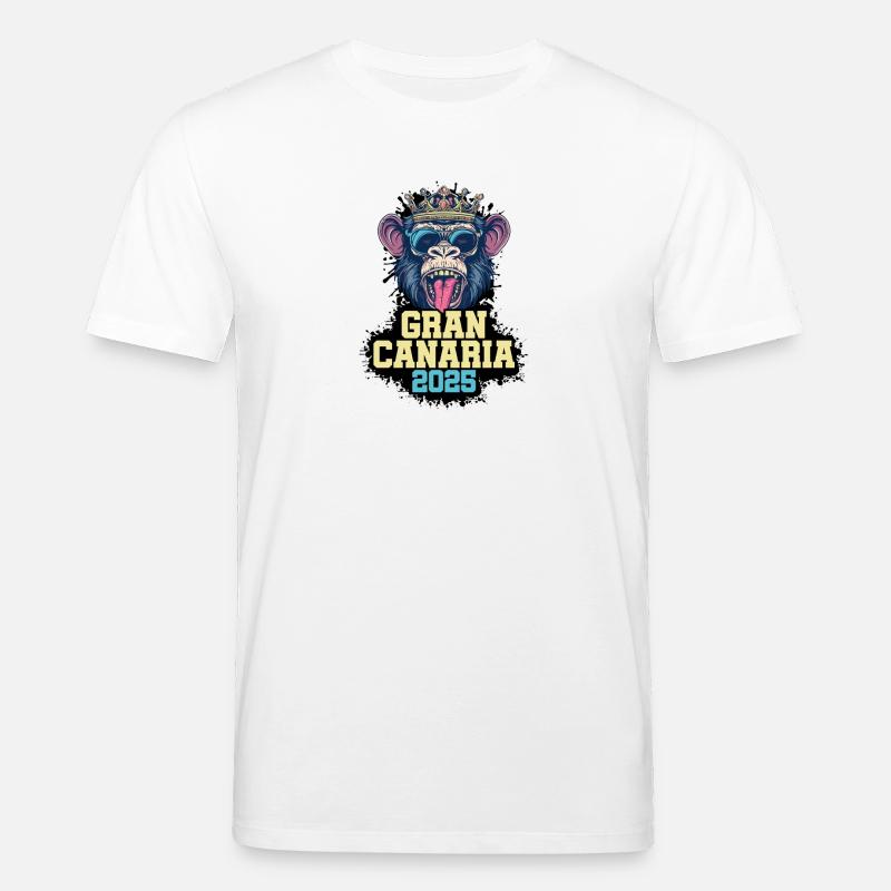 Gran Canaria 2025 Singe - T-shirt bio CREATOR Stanley/Stella Unisexe - blanc