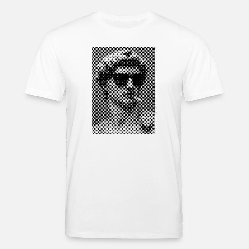 David Michelangelo raucht eine Zigarette - Stanley/Stella Unisex Bio-T-Shirt CREATOR  - Weiß