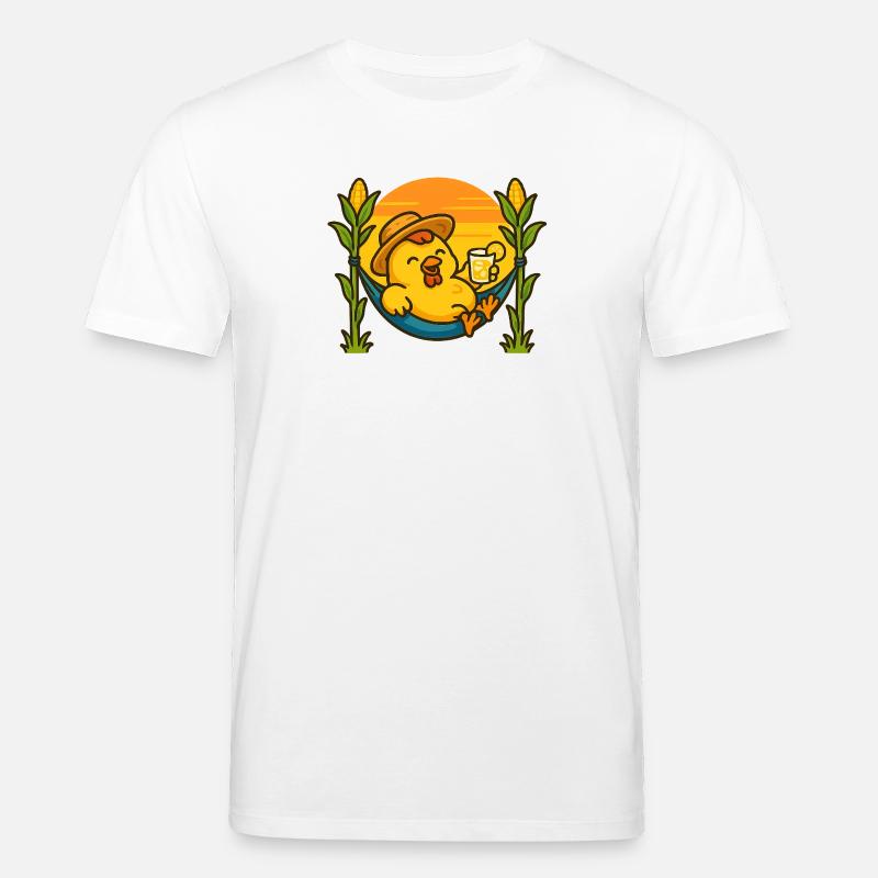 Huhn vom Mais schlürft Limonade - Stanley/Stella Unisex Bio-T-Shirt CREATOR  - Weiß