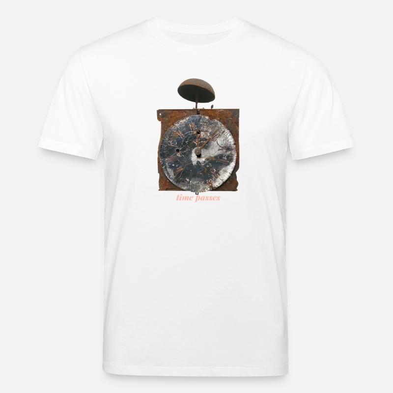 Rusty clock Time passes - Stanley/Stella CREATOR Unisex Organic T-Shirt - white