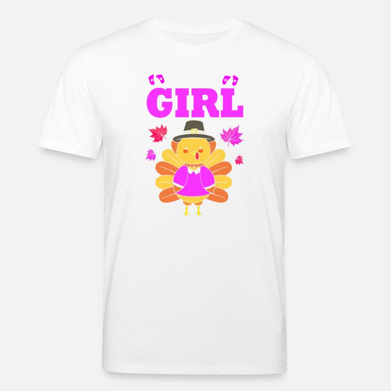 Thanksgiving Gender Reveal Werdende Mutter - Stanley/Stella Unisex Bio-T-Shirt CREATOR  - Weiß