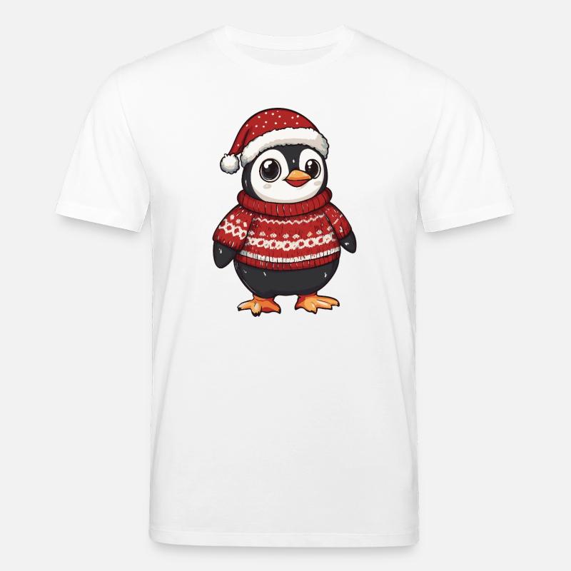 Noël de Noël de Penguin - T-shirt bio CREATOR Stanley/Stella Unisexe - blanc