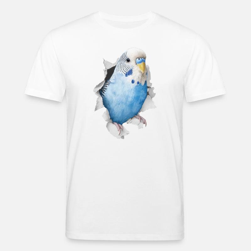 Perruche ondulée - T-shirt bio CREATOR Stanley/Stella Unisexe - blanc