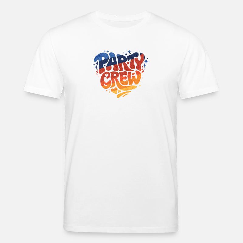 Party Crew Herz Gradient - Stanley/Stella Unisex Bio-T-Shirt CREATOR  - Weiß