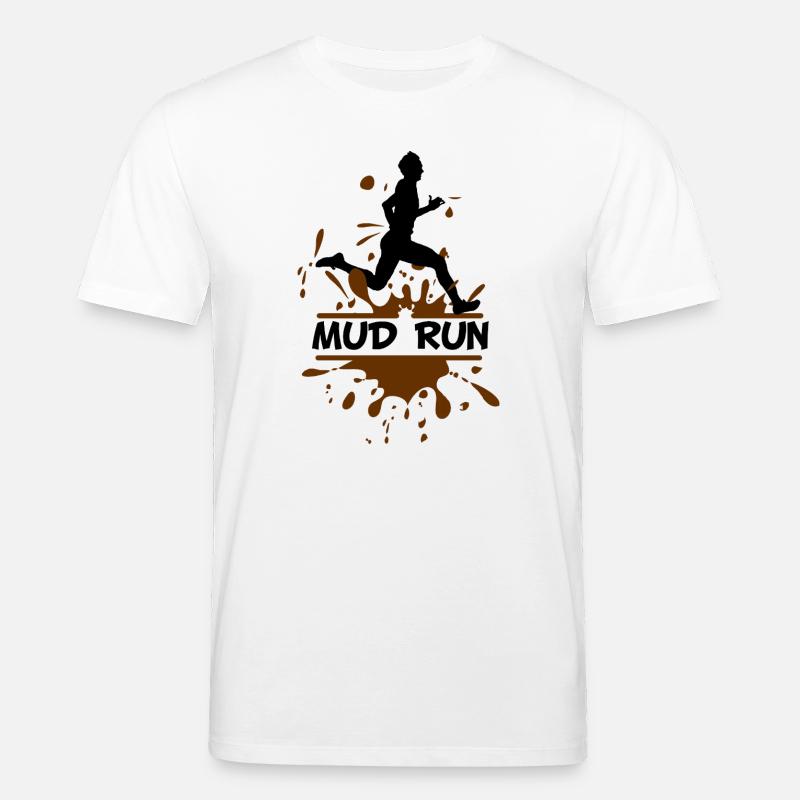 Mud Run Man – Modder Runner - Stanley/Stella CREATOR Unisex Organic T-Shirt - white