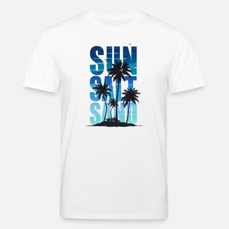 Sun Salt Sand – Sommer-Tropendesign - Stanley/Stella Unisex Bio-T-Shirt CREATOR  - Weiß